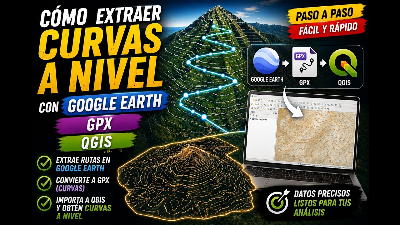 Curvas de nivel con Google Earth, GPX  y Qgis