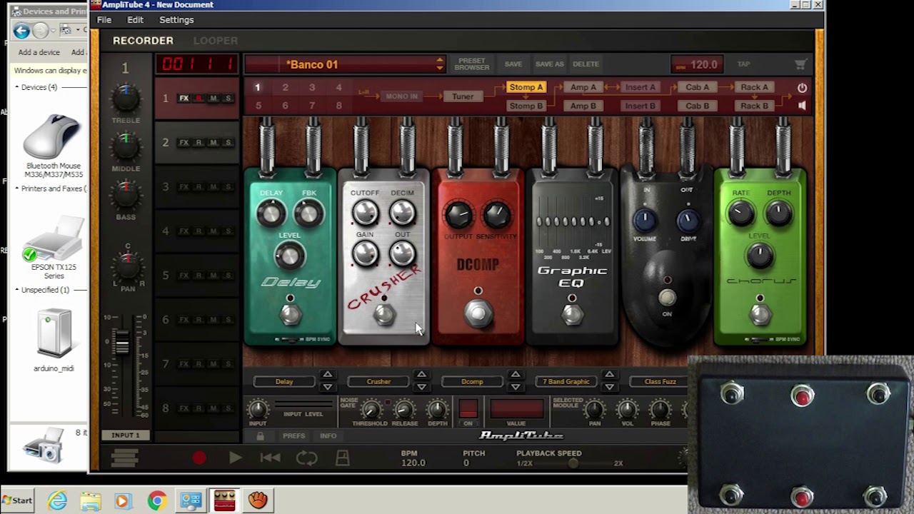 Como configurar Footswitch Para Amplitube 4  Usb Midi ZEROTACK FOOTS