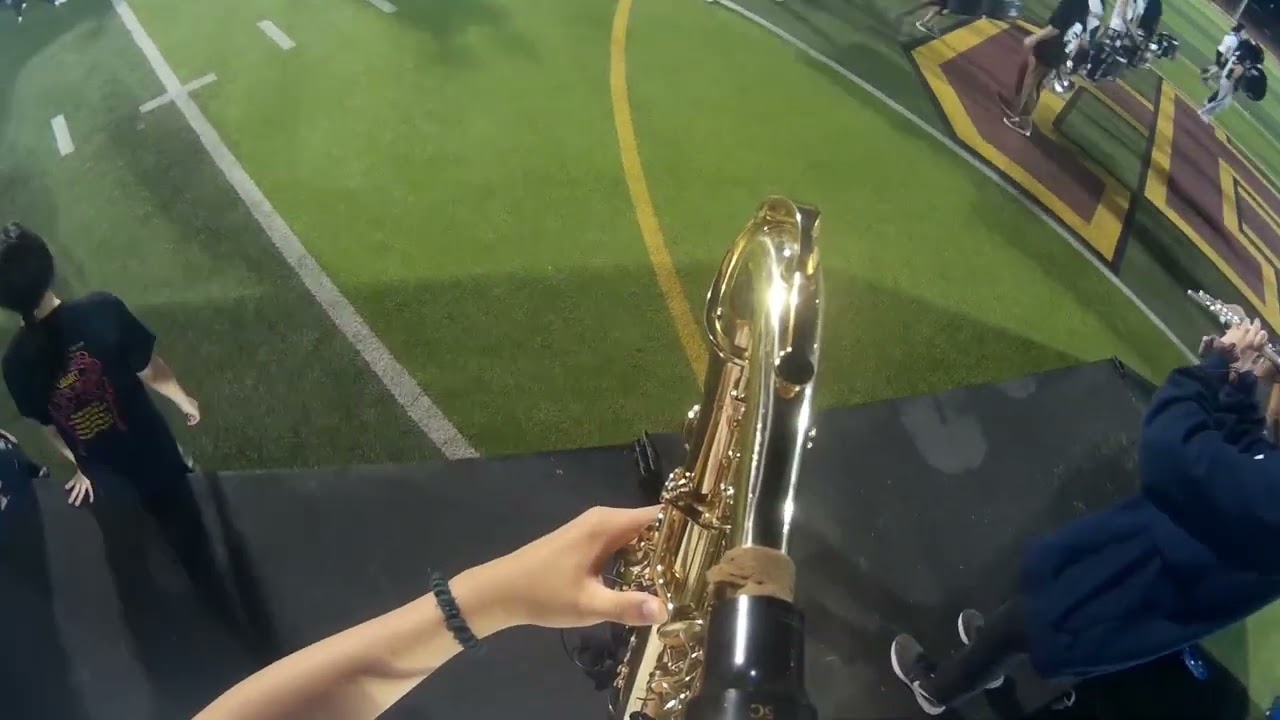 Samantha Park Tenor Sax Soloist Head Cam 10/6/22 | LCHS Marching Spartans