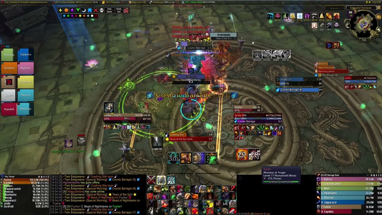 WoW MoP Classic - Twin Empyreans - 10M Normal - Prot Warrior PoV