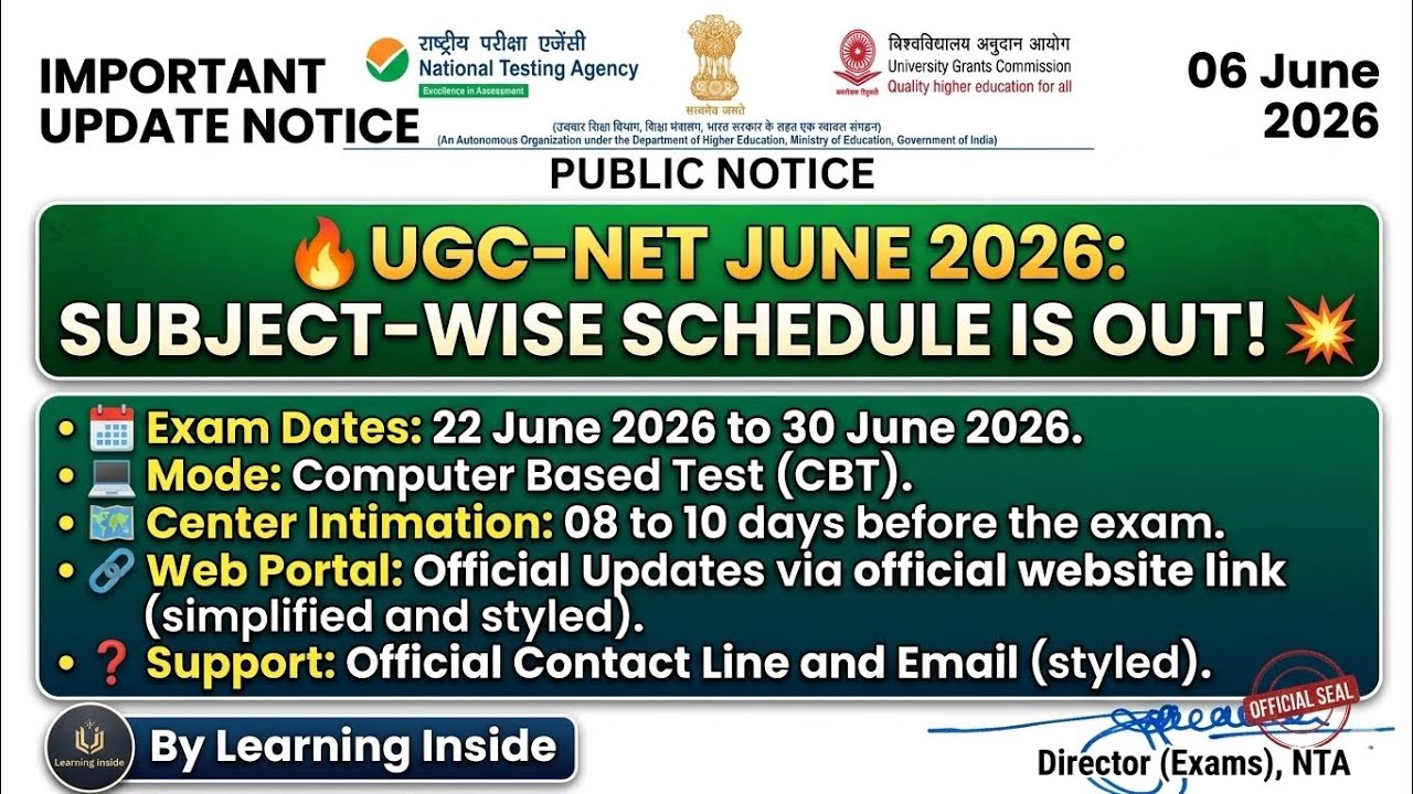 Update NTA UGC NET JUNE 2026 (JRF/NET/PhD) #ntaupdate #nta #ntaugcnet #ntaugcnet2026 #socialworknet