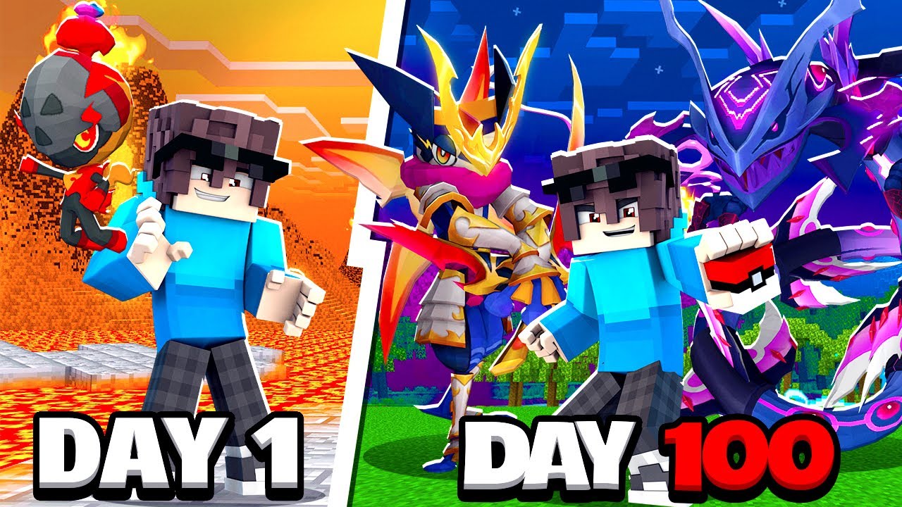 Tóm tắt 100 Ngày Minecraft Pixelmon Shadow Sinh Tồn Siêu Khó Cùng Đồng Bọn !!