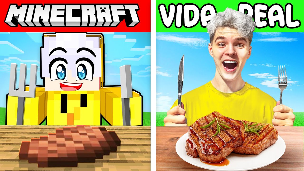 Probando Cada COMIDA de Minecraft en la VIDA REAL!