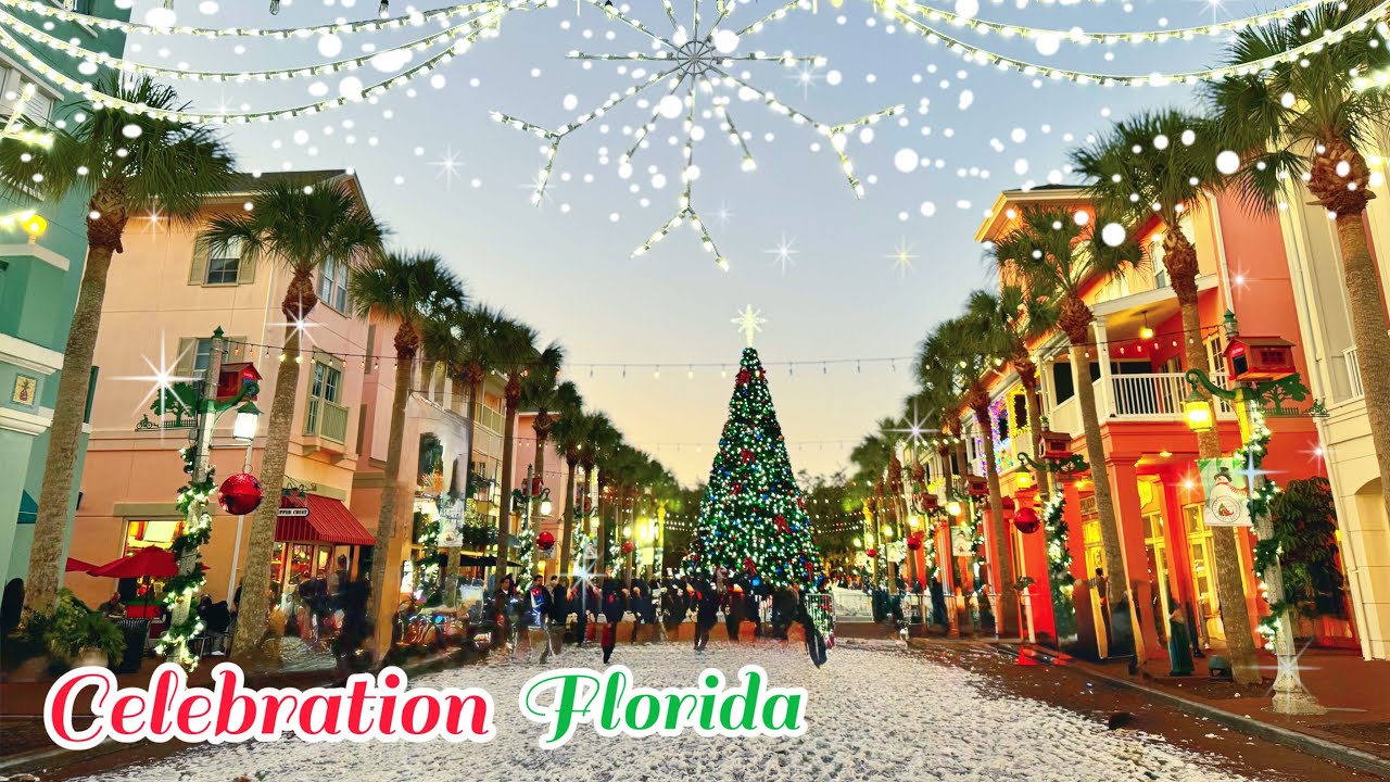 ЛУЧШИЕ рождественские украшения в Celebration Florida!