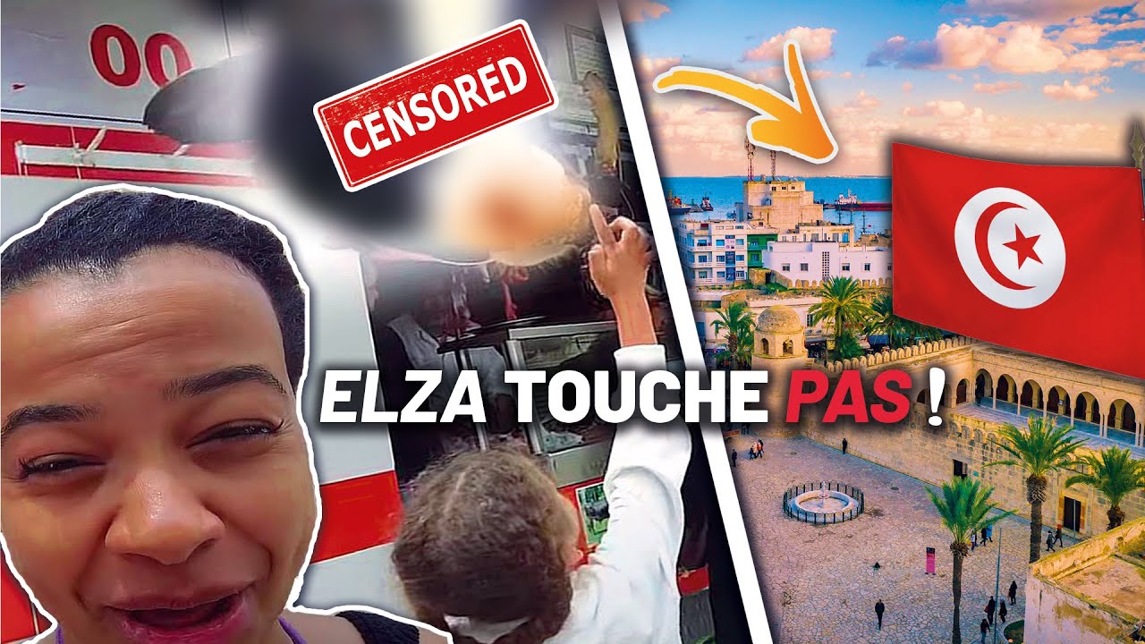 ELZA veut toucher la tête d'une VACHE SUSPENDUE pendant notre voyage en TUNISIE