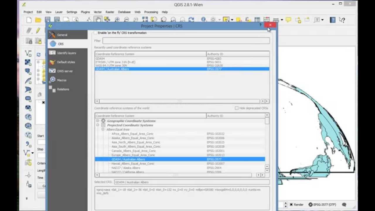 EE: Intro to QGIS, load data, set CRS