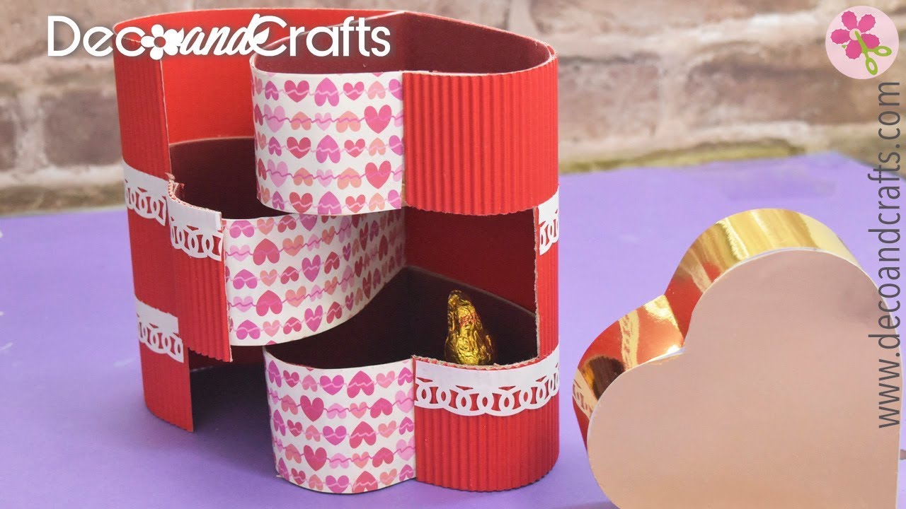 Cajita de corazones  escalonada Regalo de San Valentin DecoAndCrafts