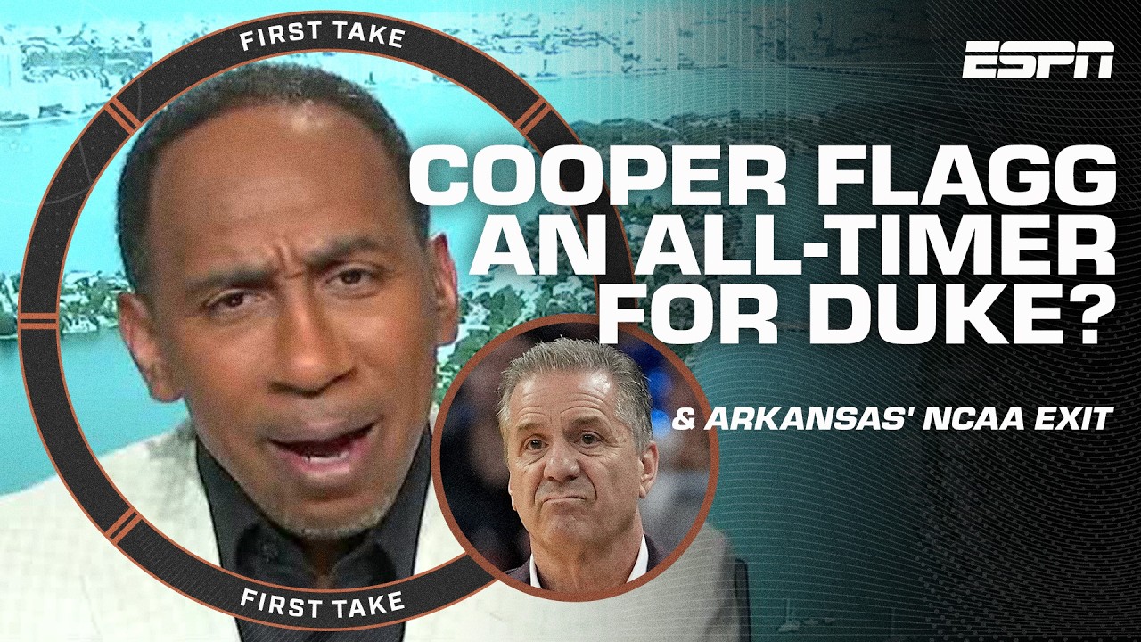 Stephen A. gets RILED UP debating whether Cooper Flagg is a Duke all-time great 🍿 | First Take