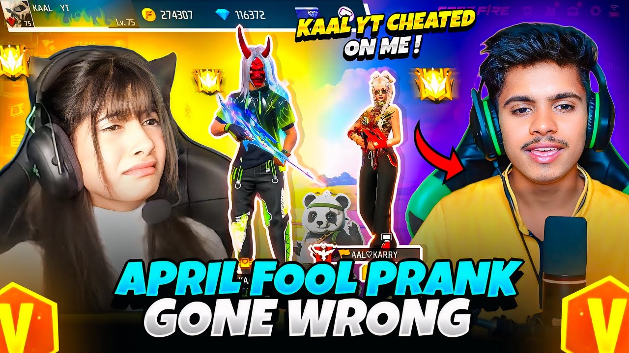 APRIL FOOL PRANK GONE WRONG ON KAAL YT 😂 They cried 😡 | Free Fire max