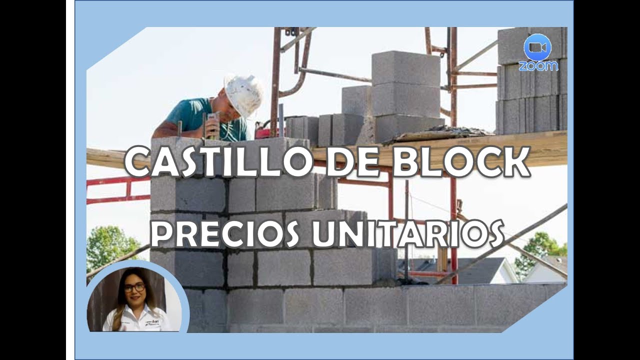 Precio Unitario. Castillo Esquina de Block 15X20x40.