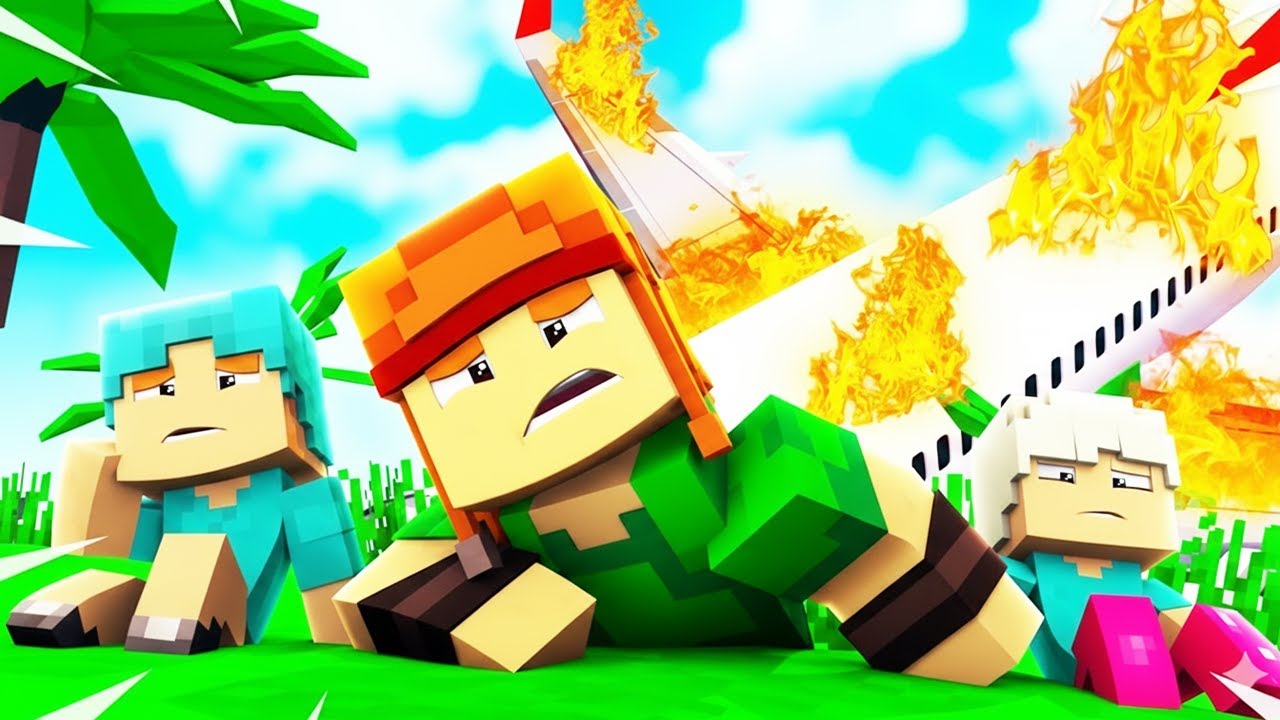 ON S'ECRASE SUR UNE ÎLE SECRETE avec MES ENFANTS sur MINECRAFT !!