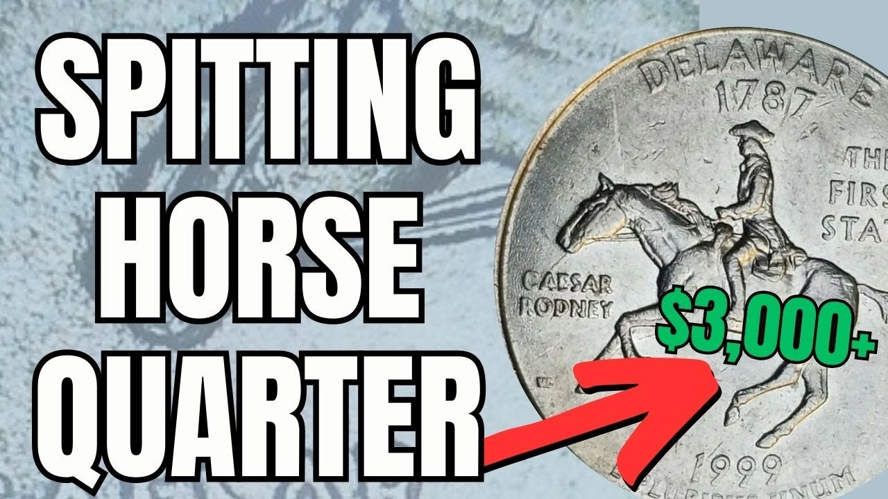 1999 P Delaware Quarter Spitting Horse Error - DDR Quarter Value and History