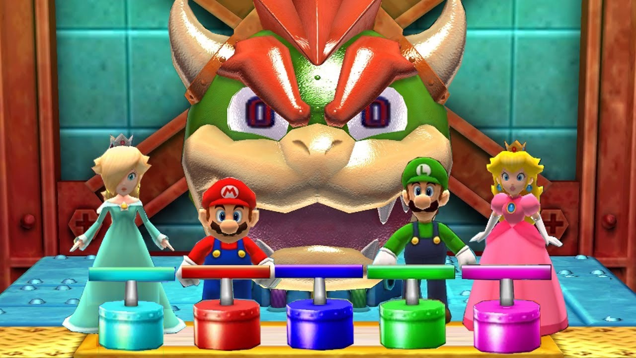 Mario Party: 100 лучших мини-игр — Розалина против Марио против Луиджи против Пич (главный процес...