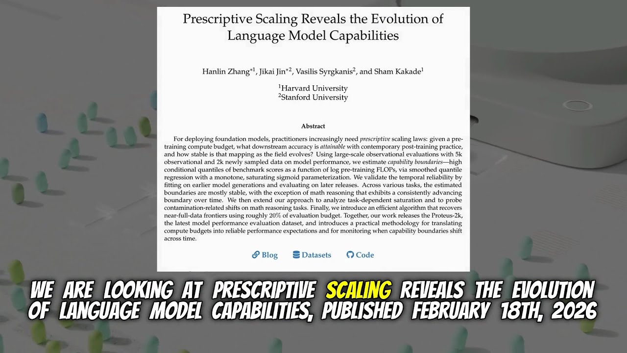 Prescriptive Scaling Reveals the Evolution of Language Model Capabilities (Feb 2026)
