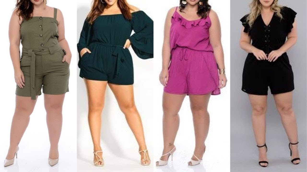 LINDOS LOOKS CON ENTERIZOS CORTOS PARA CHICAS CURVY😎CUTE LOOKS WITH SHORT JUMPSUITS FOR CURVY GIRLS