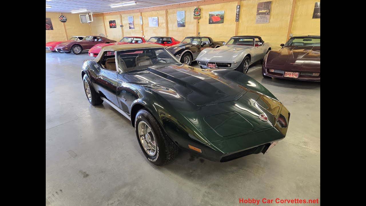 1974 Dark Green L82 C3 Corvette Convertible For Sale