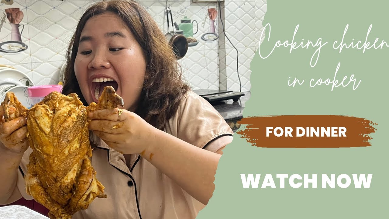 Cooking chicken in cooker with my niece// #cookingvlog //arunachal pradesh