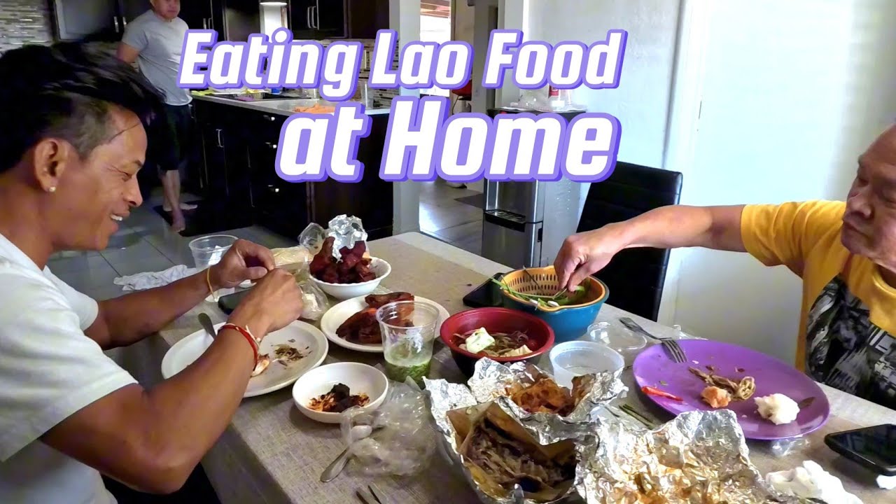 Buy some Lao food from the restaurant / enjoy eating at home with friends.