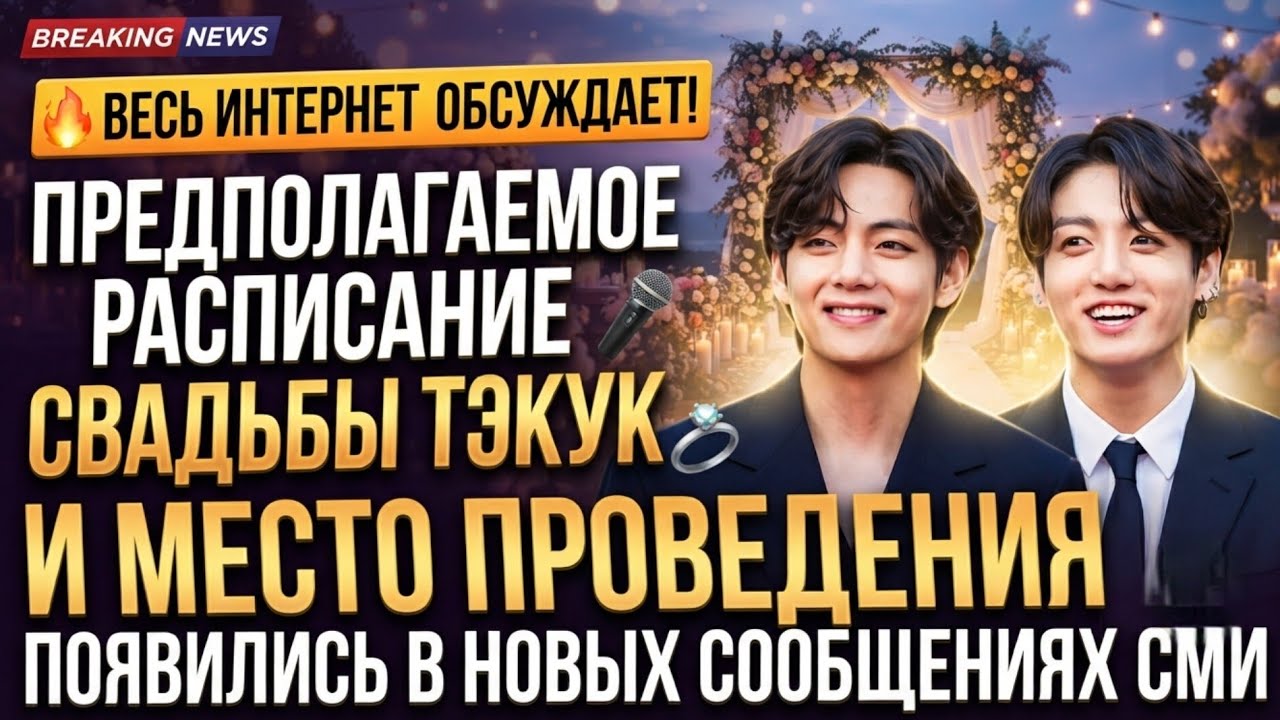 💜 Слухи о свадьбе Тэкук набирают обороты после сообщений СМИ о предполагаемой дате и месте
