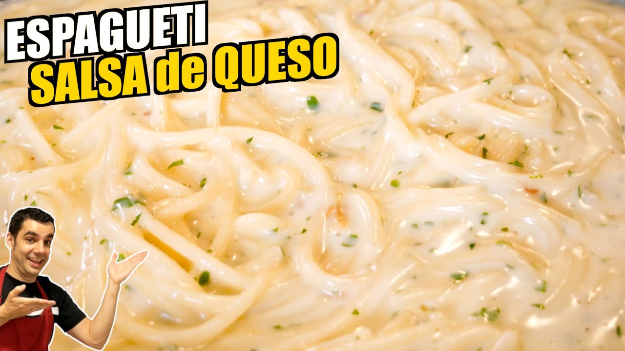 &iquest;Te encanta la pasta? ESPAGUETIS con la SALSA de QUESO mas DELICIOSA , Receta r&aacute;pida y sorprendente