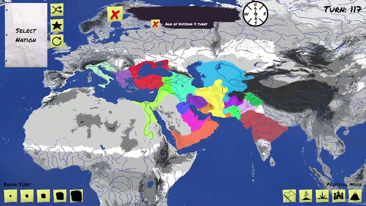 Afro-Eurasia doodle empire's