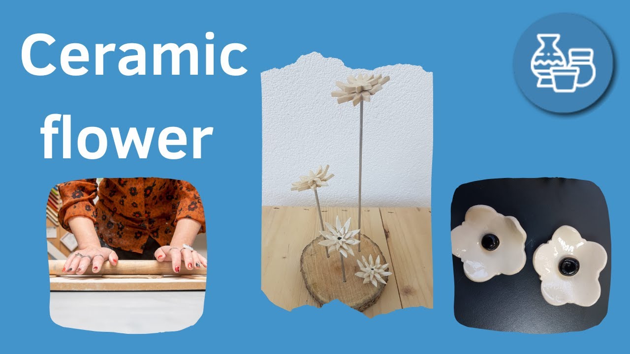 Live tutorial bosje bloemen van keramiek / bunch of ceramic flowers, door Atelier-Bertina