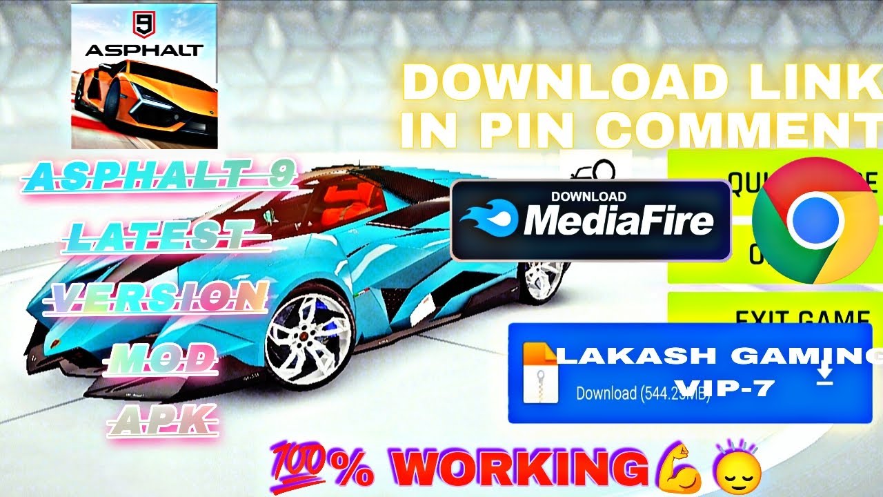 ASPHALT 9 LATEST VERSION MOD APK FILE. ALL DEVICE 📲 WORKING💯✅.