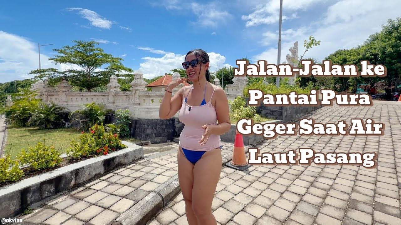 Jalan-Jalan ke Pantai Pura Geger saat Air Laut Pasang