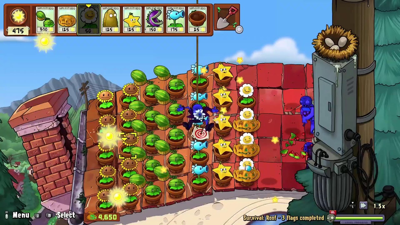 Playing plants vs Zombies