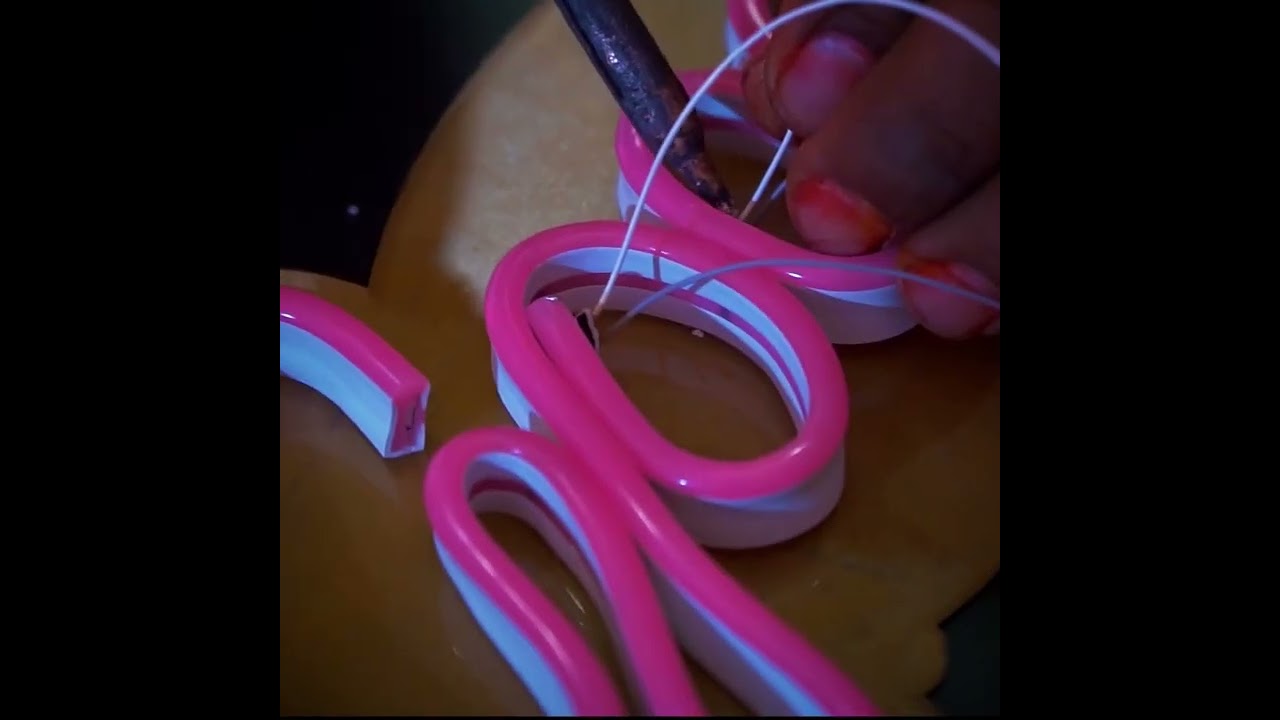 How To Make Neon Signs at home  =  Diy Art Craft