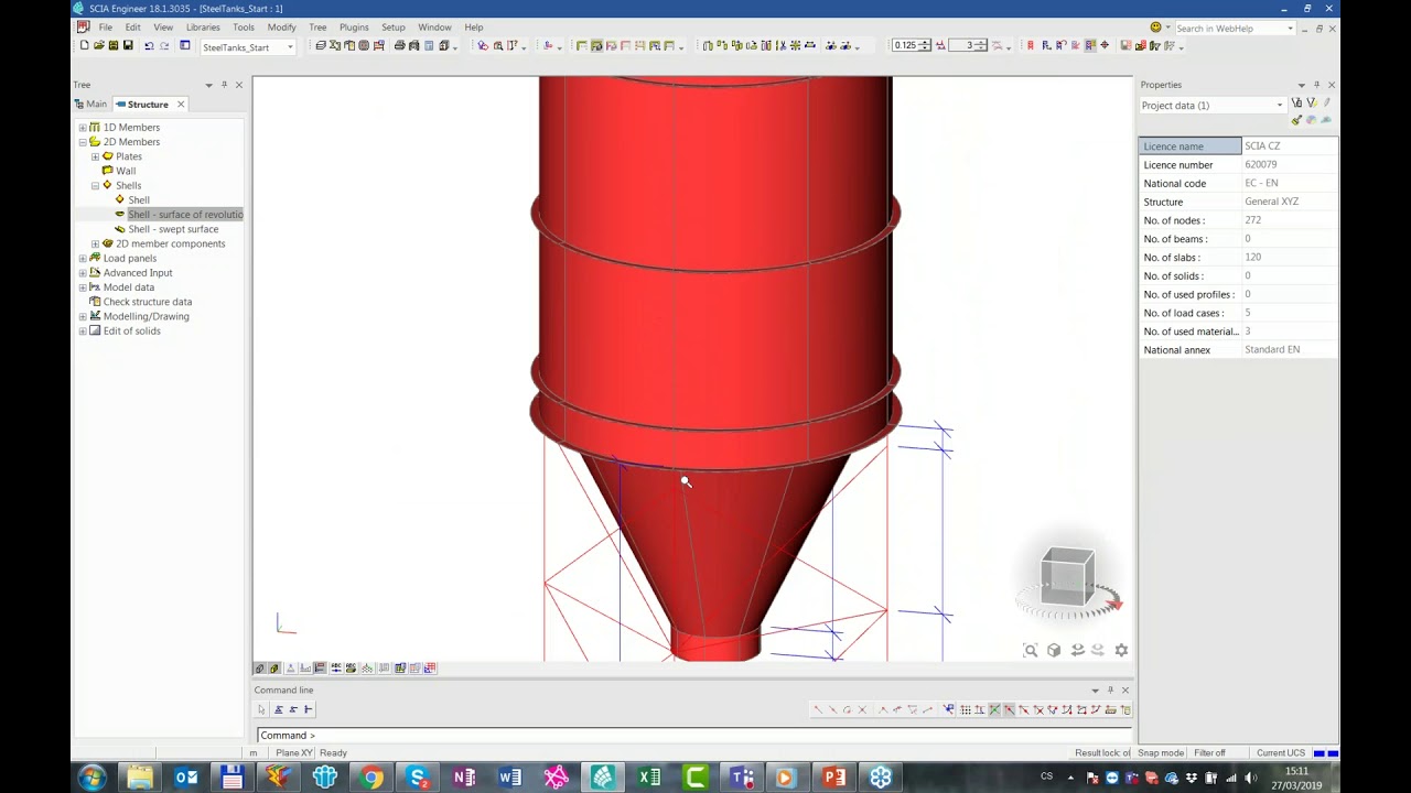 [EN] Modelling and analysis of steel tanks and other cylindrical shells