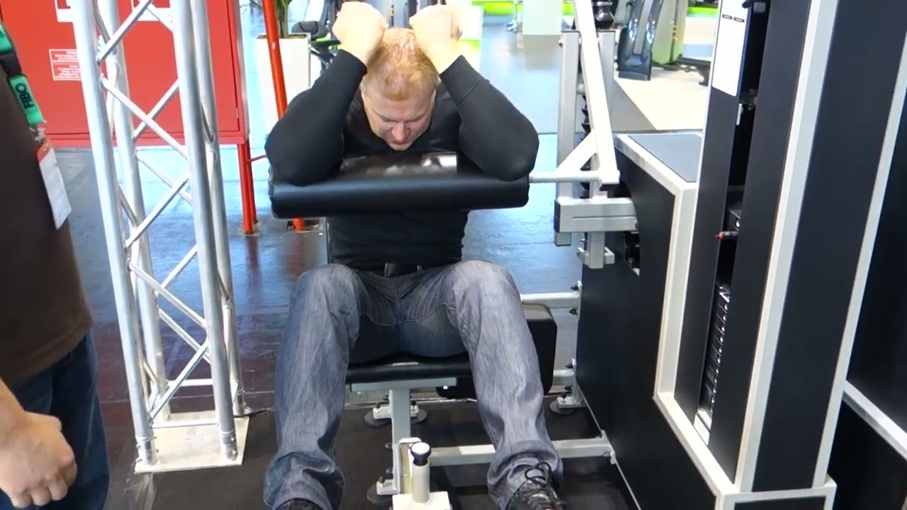 Super slow crunches on MedX abdominal machine