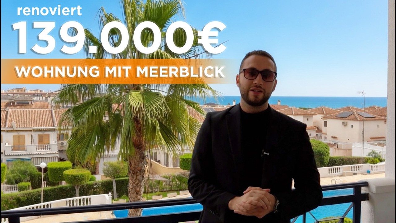 Apartment mit Meerblick in La Mata in Spanien 🌊️🌴 in Strandnähe mit Pool an der Costa Blanca