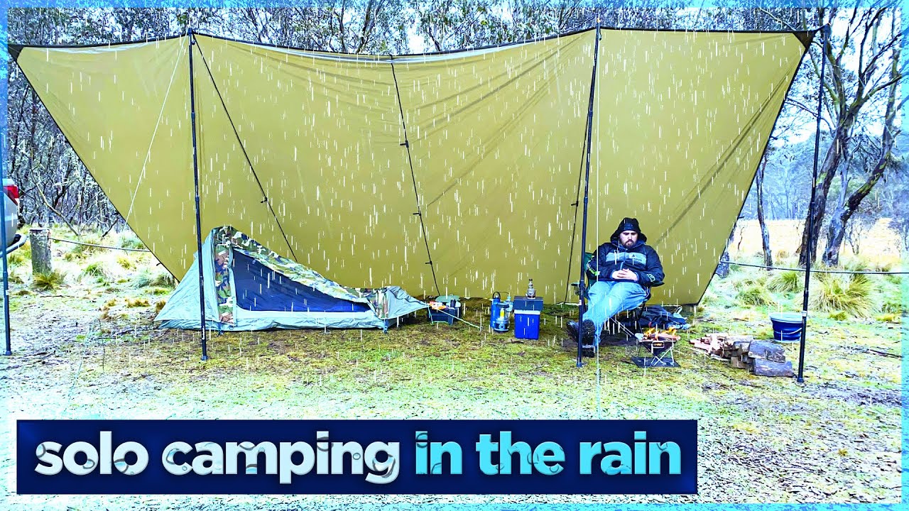 BARRINGTON TOPS, Solo Camping in the RAIN at Polblue campground