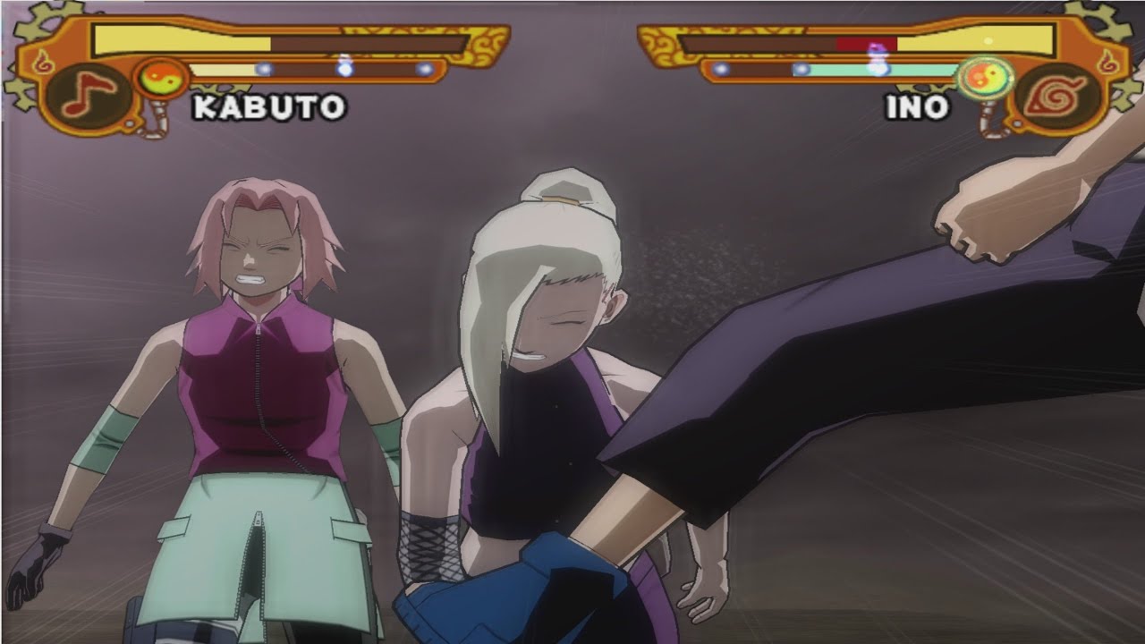 {Kabuto Vs Sakura e Ino} Naruto Shippuden Ultimate Ninja 5