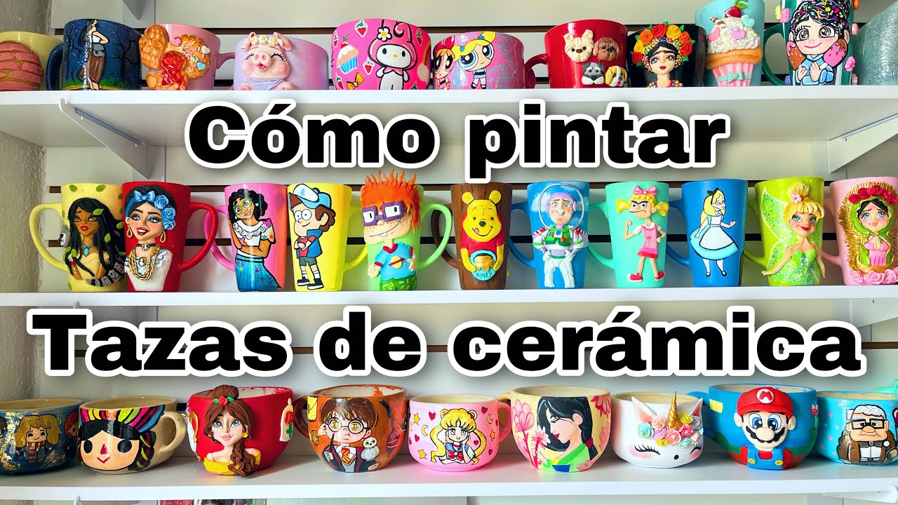 Como pintar tazas de ceramica - como encapsular tazas con resina -#manualidades #art