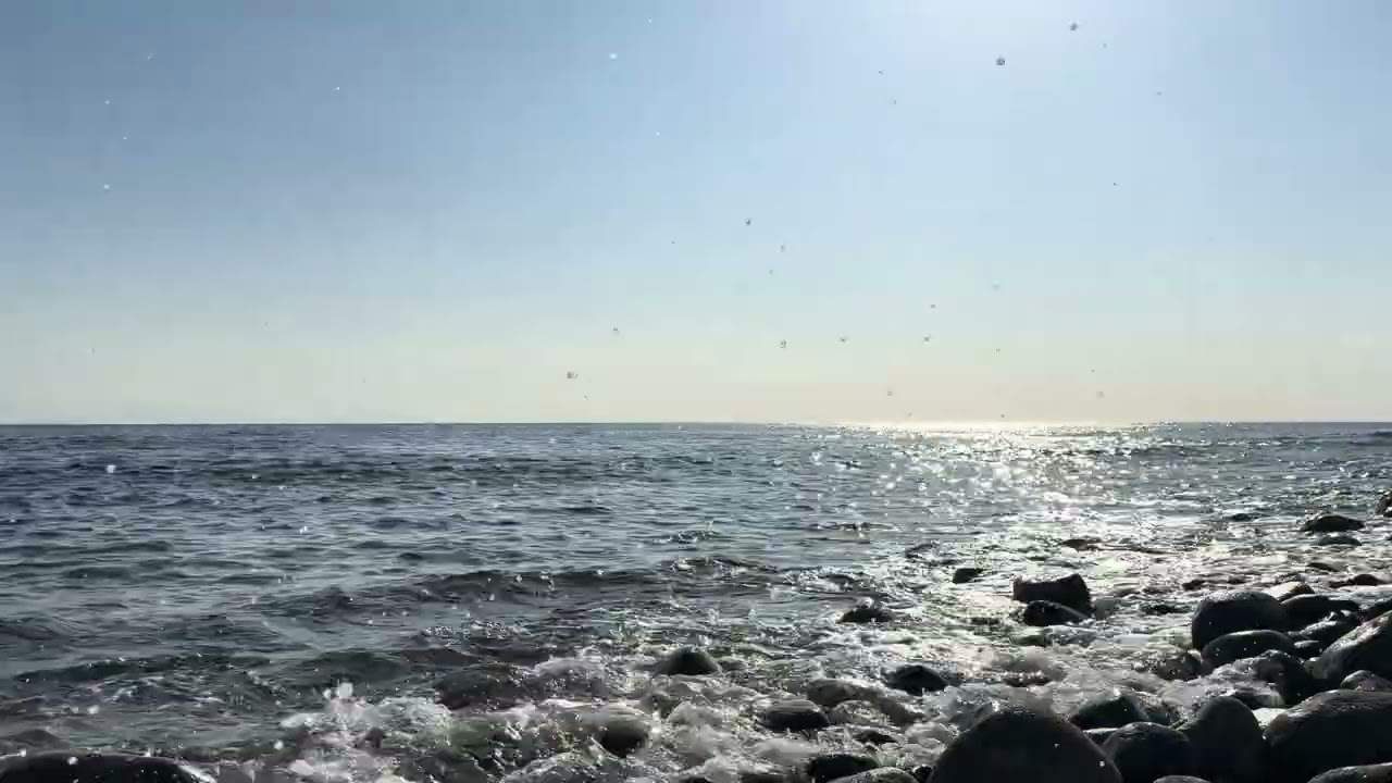 Calm Sea Waves on Rocky Shore 🌊 8 Hours Relaxing Sea Sounds for Sleep (NO MUSIC) 
