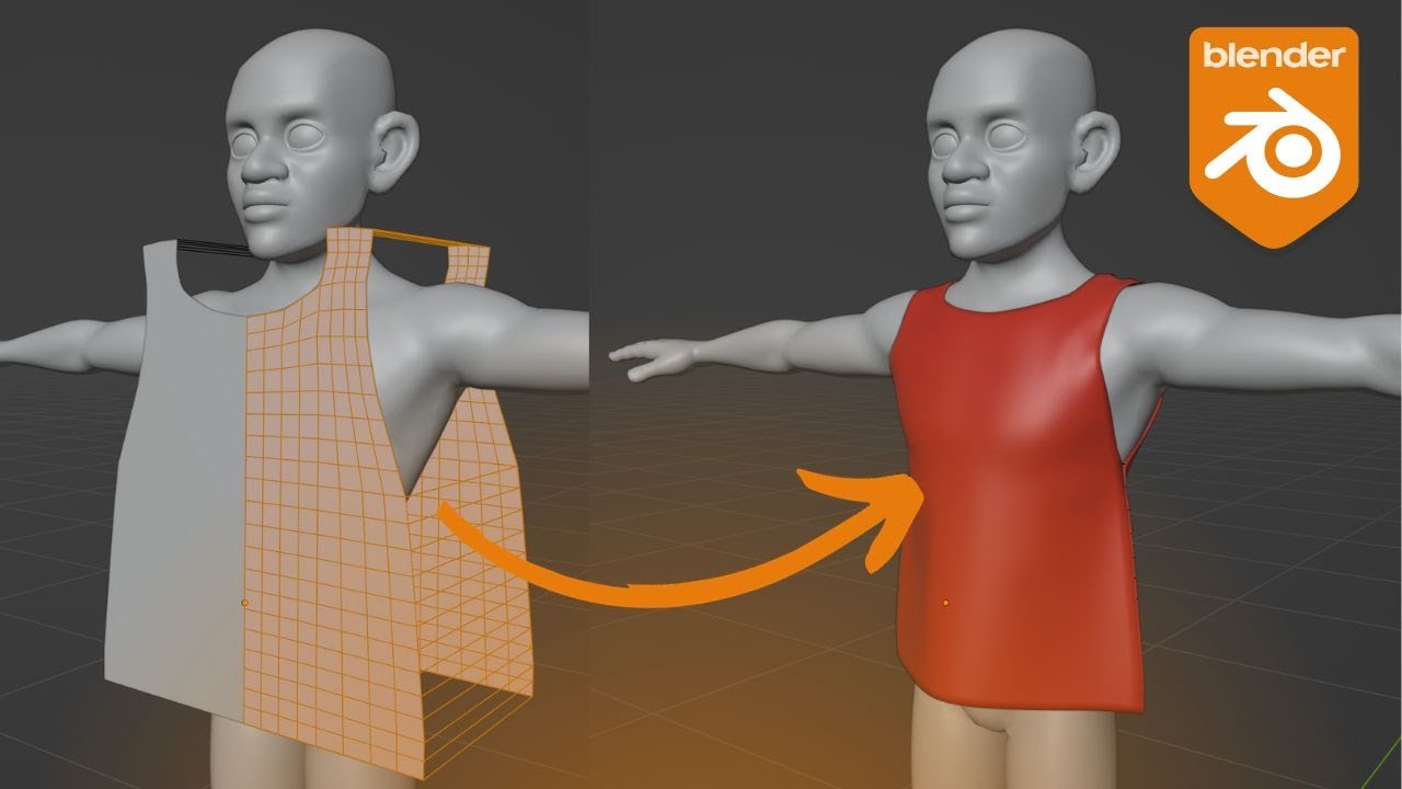 Comment faire des vêtements sur Blender 3D ? - Tuto Débutants