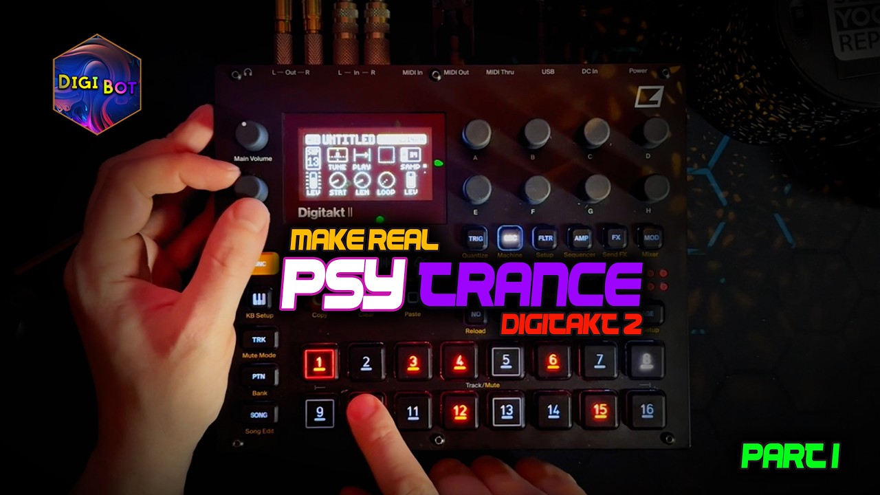 Digitakt 2 Psytrance Tutorial – Kick, Bass & Drum Structure (Part 1) 🎛