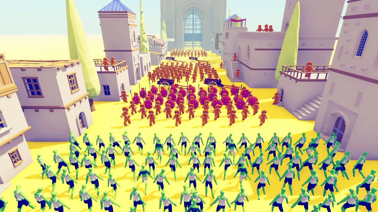 Zombie Invasion vs Gingerbread Village Defence - Totally Accurate Battle Simulator TABS