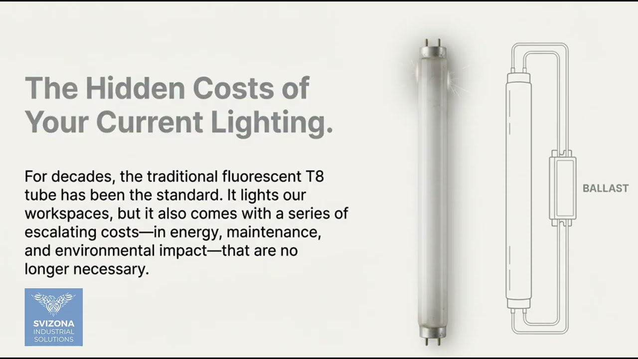 Traditional fluorescent vs Philips T8 LED
