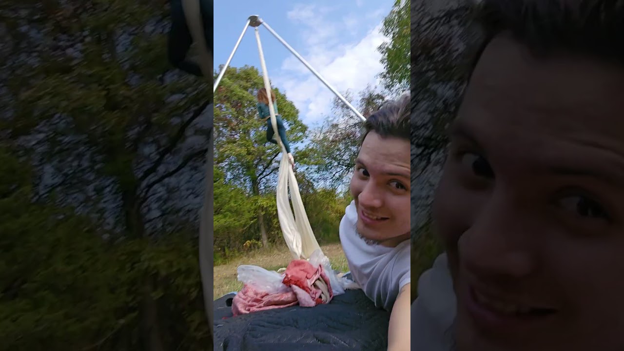 Circus 🎪  settings up aerial rig