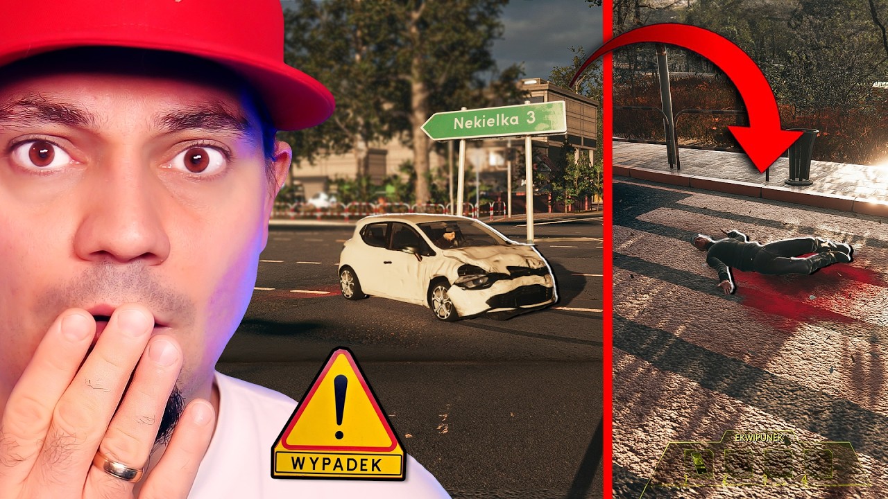 😟 WYPADEK W POLSCE! SAMOCH&Oacute;D KOZIOŁKOWAŁ NA PIESZEGO?! | Accident