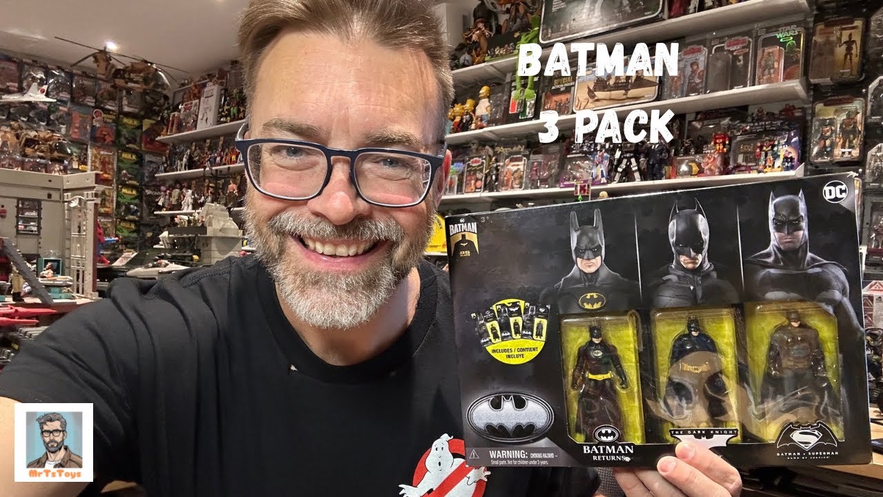 Обзор и распаковка набора из трёх фигурок по мотивам фильмов о Бэтмене (фигурки Spin Master)