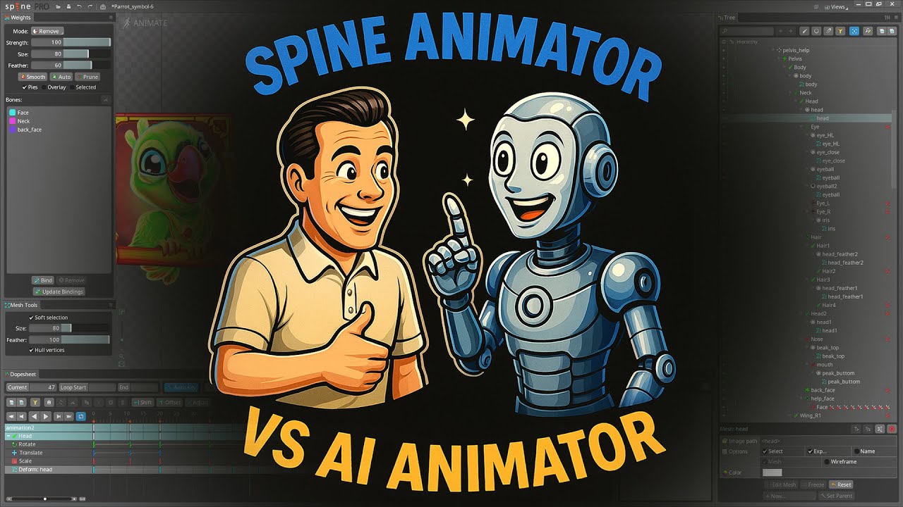 Spine Animator VS AI Animator