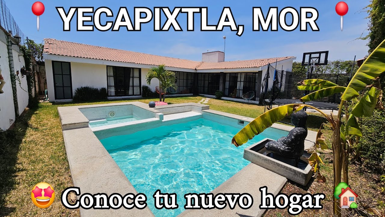 ☀️Bella y Acogedora Casa🏡  de 1 nivel en Yecapixtla Morelos 📍
