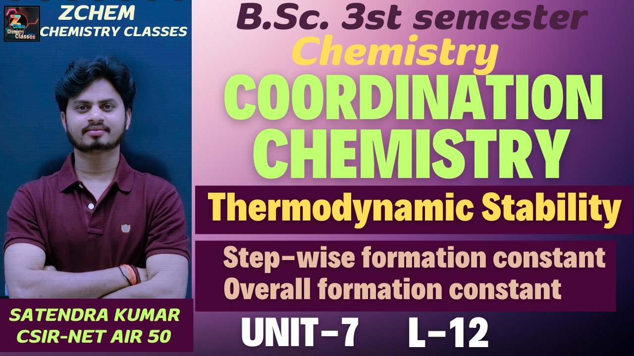 (L12) Thermodynamic stability of metal complexes | Step-wise & Overall formation constant #chemistry