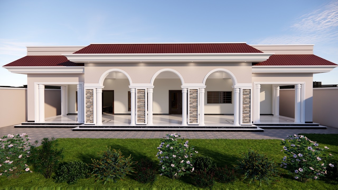 2 Kanal Modern Village House Design in Pakistan – 8 Bedroom house Architectural Ideas