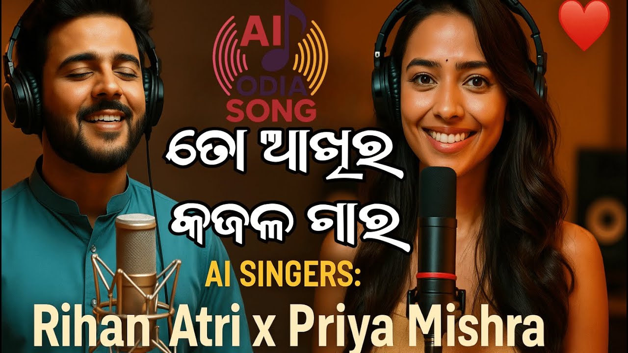 🌙 ତୋ ଆଖିର କଜଳ ଗାର 💘 | AI Singers: Rihan Atri x Priya Mishra 🎤 | Odia Melody AI | 2025 Hit Song 🎶