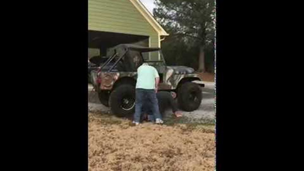 Boarding Jeep Takes Several Tries for Older Guys || ViralHog